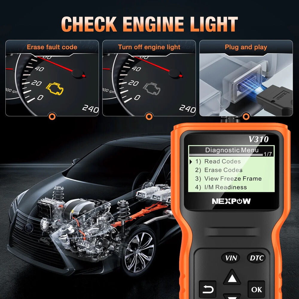 🔥Nexpow Car OBD2 Scanner Code Reader Check Engine Code Readers I/M Reading 💥 - Picture 6 of 7
